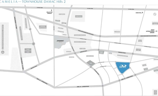 Camelia at Damac Hills Location Map