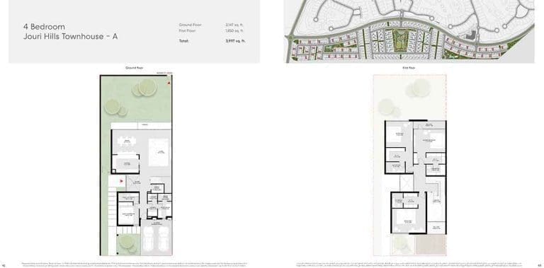 Jouri Hills 4 Bedroom Townhouse Type A Floor Plans