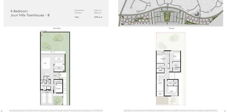 Jouri Hills 4 Bedroom Townhouse Type B Floor Plans