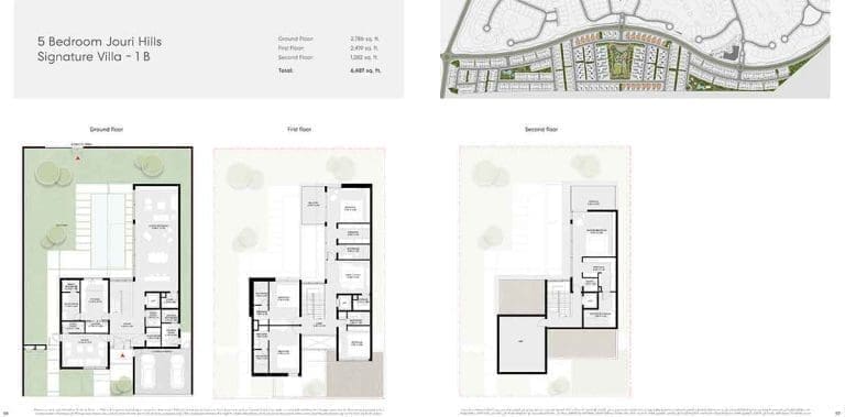 Jouri Hills 5 Bedroom Signature Villa Type 1-B Floor Plans