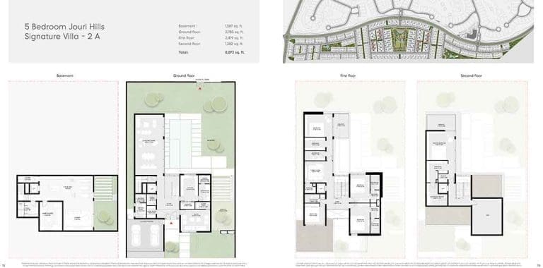 Jouri Hills 5 Bedroom Signature Villa Type 2-A Floor Plans