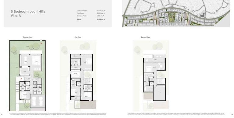 Jouri Hills 5 Bedroom Villa Type A Floor Plans