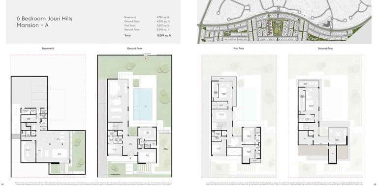 Jouri Hills 6 Bedroom Mansion Type A Floor Plans