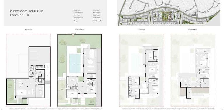 Jouri Hills 6 Bedroom Mansion Type B Floor Plans