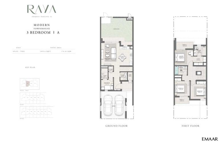 Raya 3 Bedroom Modern Townhouse A Floor Plans