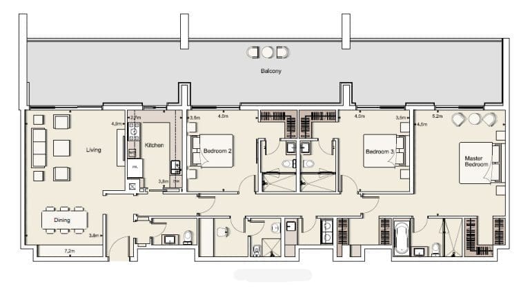 Belgravia 1 – 3 Bedroom Apartment 08 Floor Plans