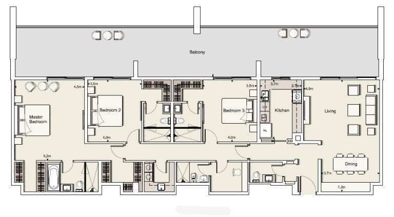 Belgravia 1 – 3 Bedroom Apartment 09 Floor Plans