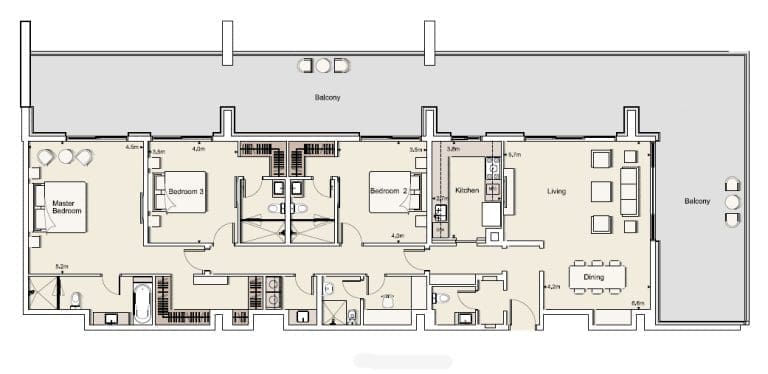 Belgravia 1 – 3 Bedroom Apartment 10 Floor Plans