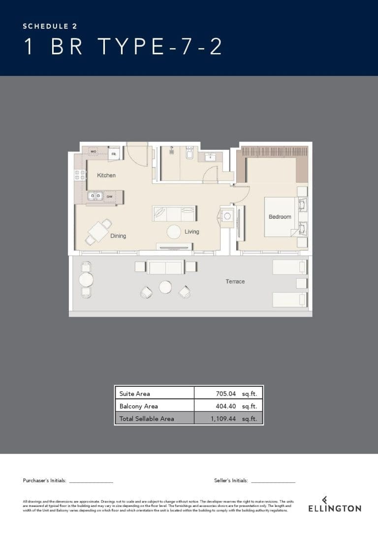 Belgravia 3 – 1 Bedroom Apartment Type 7-2 Floor Plans