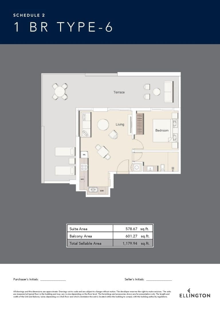 Belgravia 3 – 1 Bedroom Apartment Type 6 Floor Plans