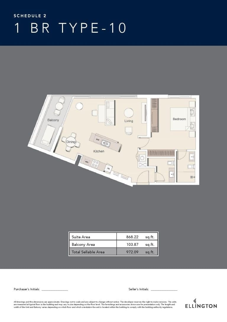 Belgravia 3 – 1 Bedroom Apartment Type 10 Floor Plans