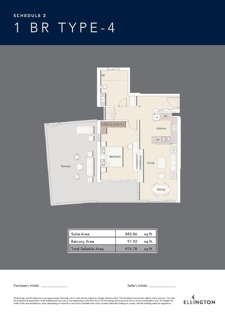 Belgravia 3 – 1 Bedroom Apartment Type 4 Floor Plans