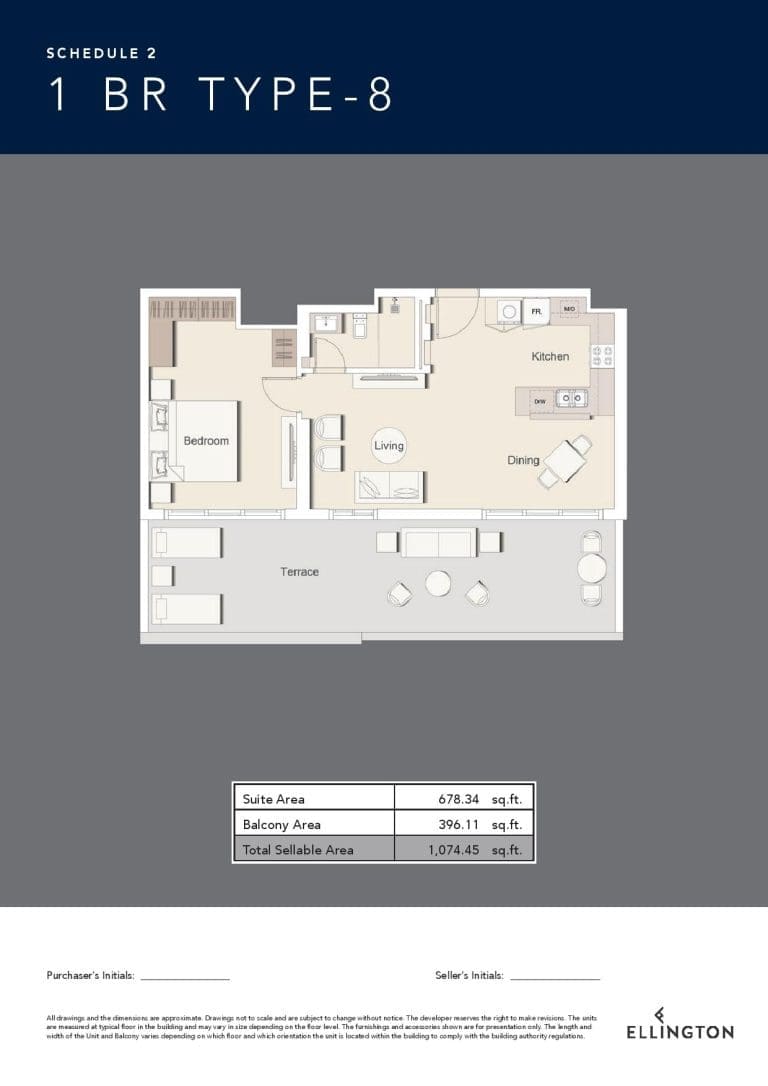 Belgravia 3 – 1 Bedroom Apartment Type 8 Floor Plans