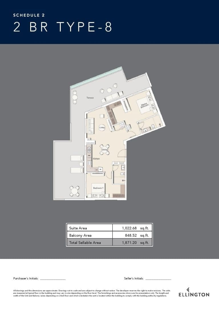 Belgravia 3 – 2 Bedroom Apartment Type 8 Floor Plans
