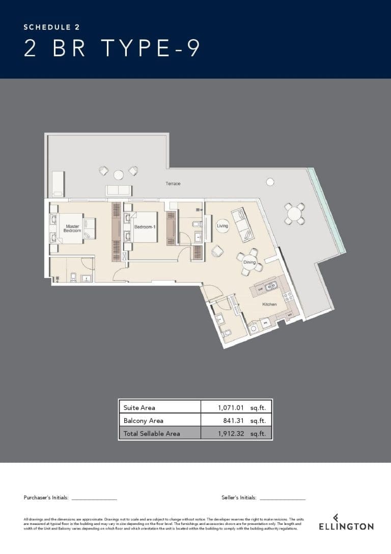 Belgravia 3 – 2 Bedroom Apartment Type 9 Floor Plans