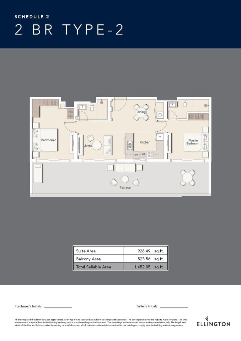 Belgravia 3 – 2 Bedroom Apartment Type 2 Floor Plans