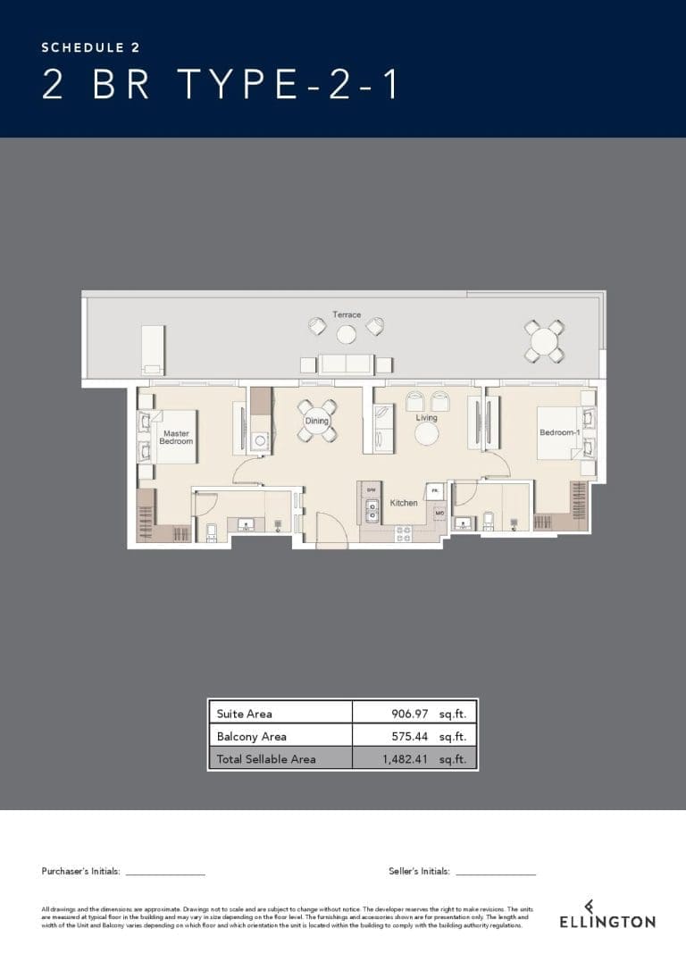 Belgravia 3 – 2 Bedroom Apartment Type 2-1 Floor Plans