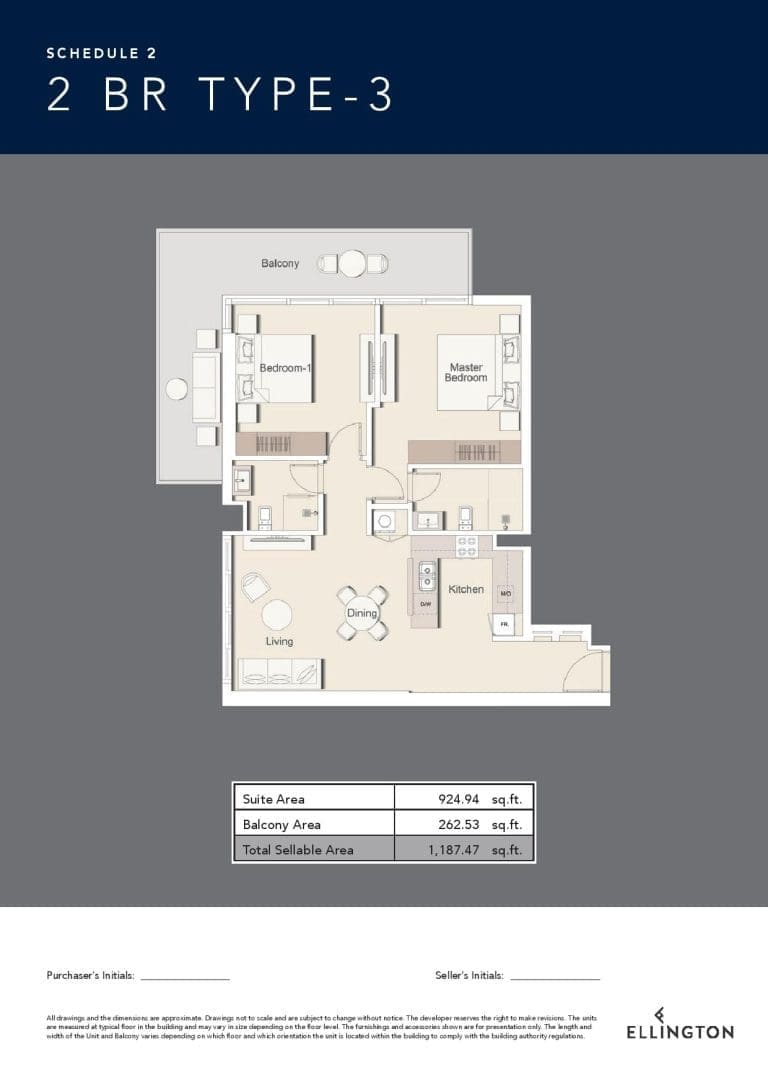 Belgravia 3 – 2 Bedroom Apartment Type 3 Floor Plans