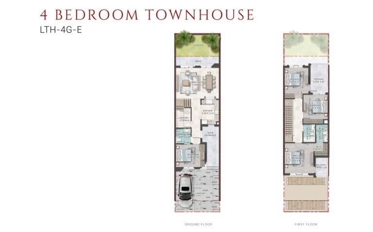 Monte Carlo 4 Bedroom Townhouse Floor Plans