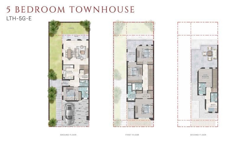 Monte Carlo 5 Bedroom Townhouse Floor Plans