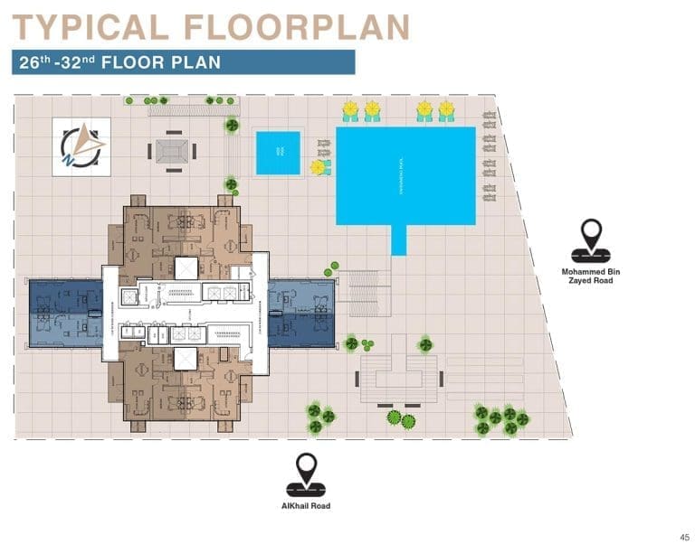 The Square Tower 26 – 32 Typical Floor Plans