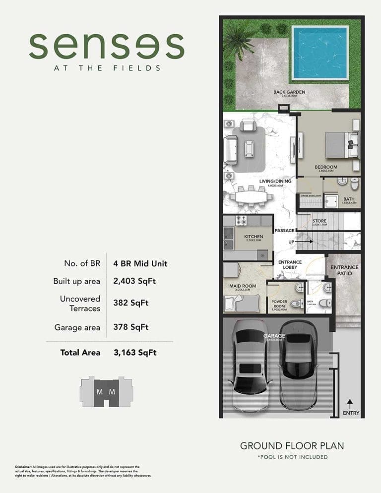 Senses The Field 4 Bedroom Mid Unit Townhouse Ground Floor Plans