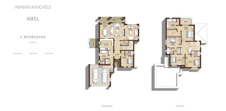 Aseel Villas 5 Bedroom Type 2 Floor Plan
