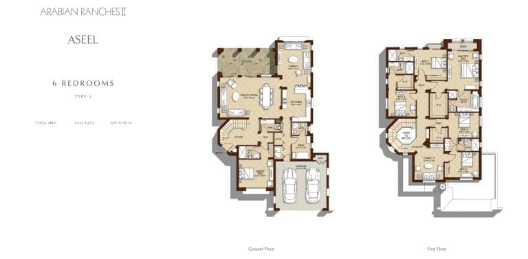 Aseel Villas 6 Bedroom Type 3 Floor Plan