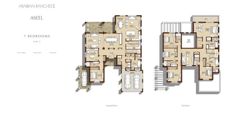 Aseel Villas 7 Bedroom Type 5 Floor Plan
