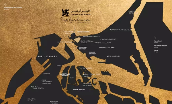 Louvre Abu Dhabi Residences LocationMap