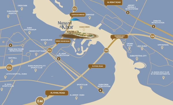 Manazel Al Khor Location Map