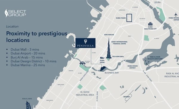 Peninsula Four Location Map