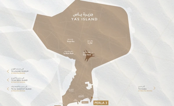 Perla 3 Yas Island Location Map