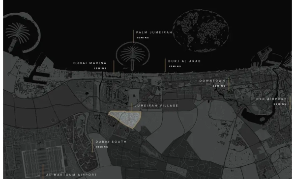 Serenity Lakes at JVC Location Map