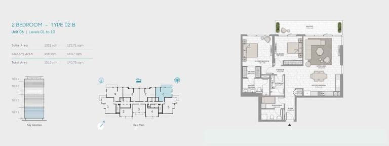 La Vie 2 Bedroom Apartment Type 02 B Floor Plans