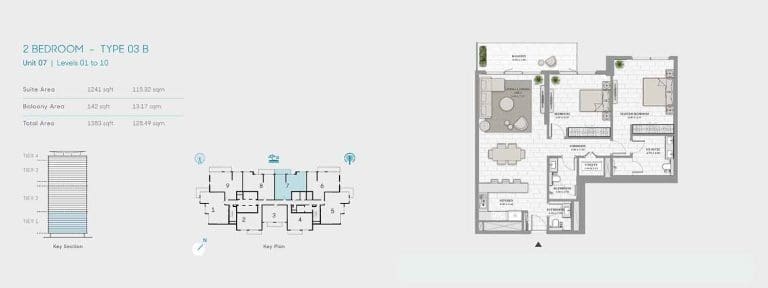 La Vie 2 Bedroom Apartment Type 03 B Floor Plans