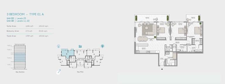 La Vie 3 Bedroom Apartment Type 01 A Floor Plans