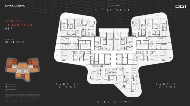 DG1 Living Tower Type 01 A Typical Floor Plans