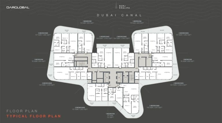DG1 Living Tower Typical Floor Plans
