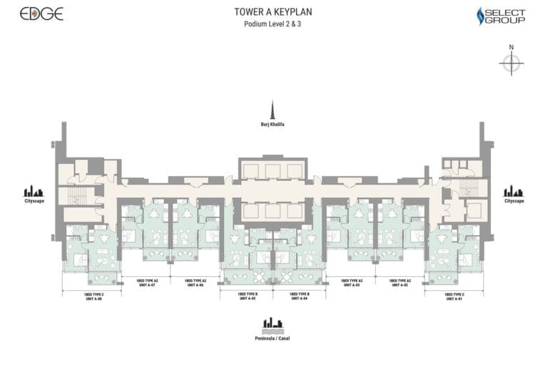 Edge Tower A Level 2 & 3 Typical Floor Plan