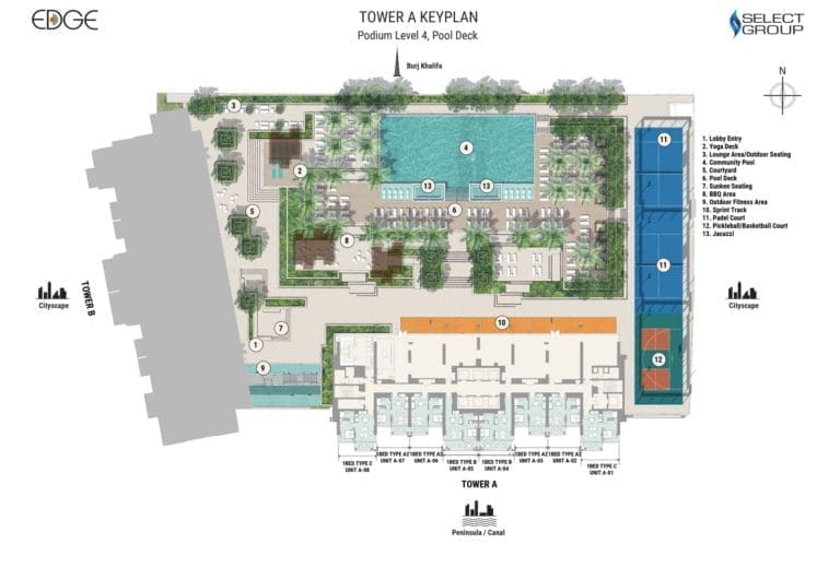 Edge Tower A Level 4 Typical Floor Plan