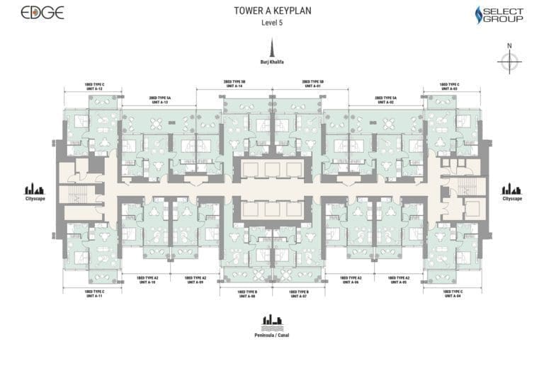 Edge Tower A Level 5 Typical Floor Plan