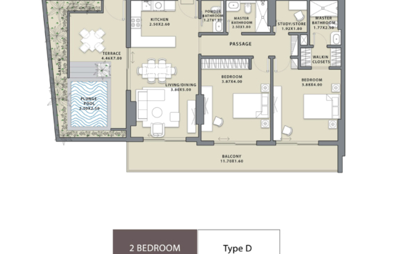 Elevate Apartments 2 Bedroom Apartment Type D Floor Plans