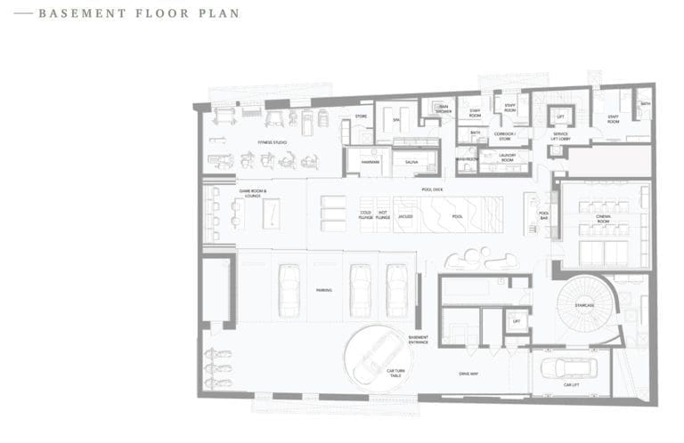 Ellington Villa Collection Basement Floor Plan