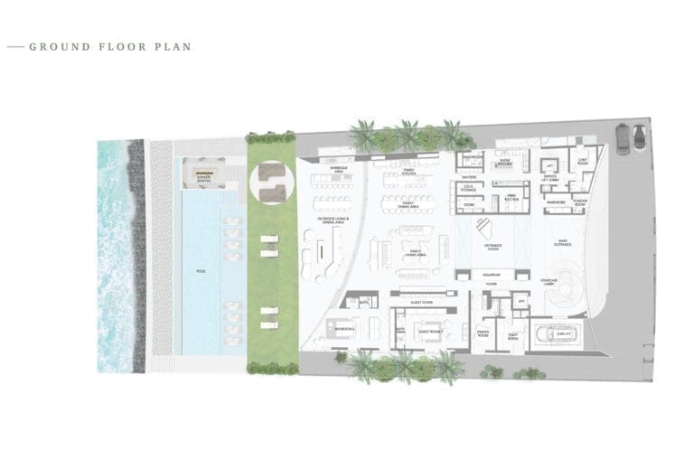 Ellington Villa Collection Ground Floor Plan