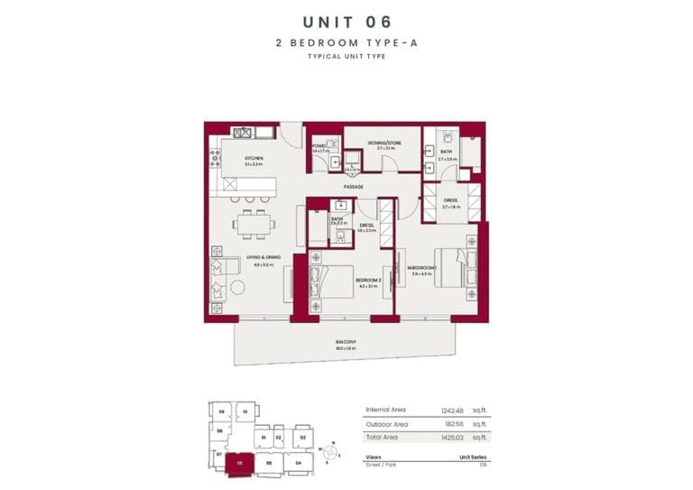 Hadley Heights 2 Bedroom Apartment Type A Unit 06 Floor Plans