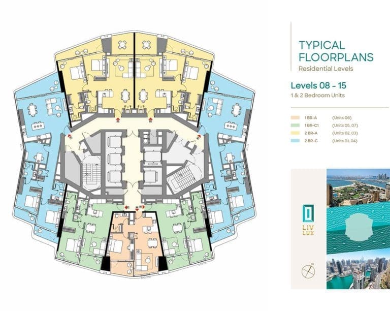 Liv Lux 4 Bedroom Duplex Superlux Penthouse Typical Floor Plans