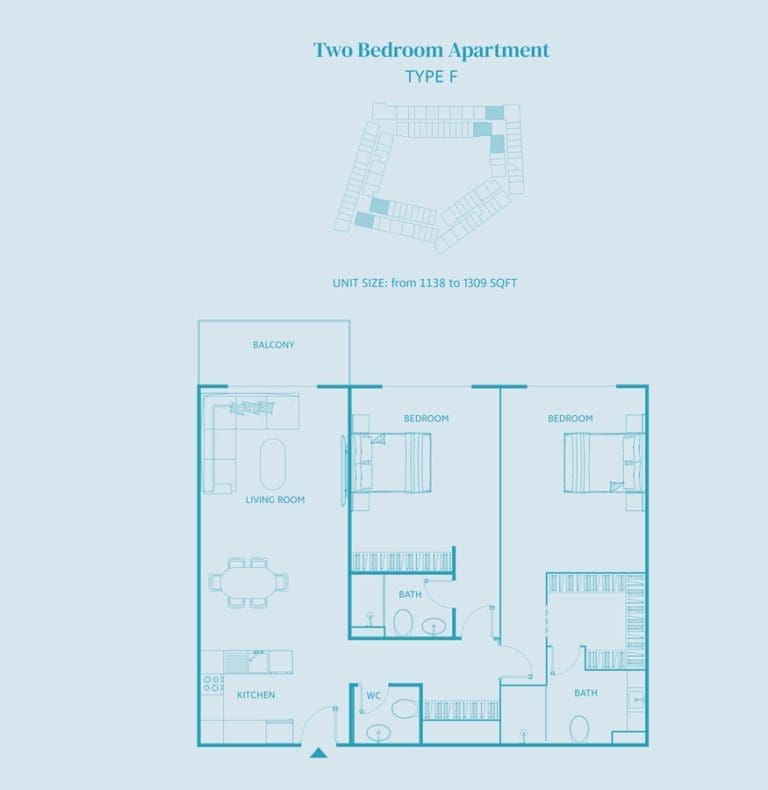 Luma22 2 Bedroom Apartment Type F Floor Plans