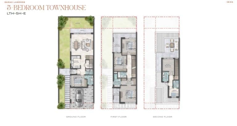 Mykonos 5 Bedroom Townhouse Floor Plans