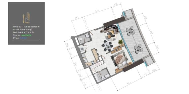 Nobles Tower 1 Bedroom Apartment Floor Plans